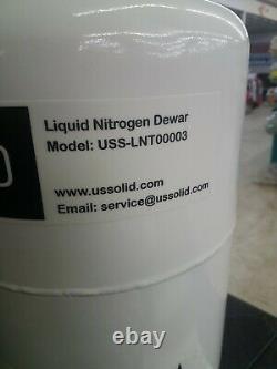 10 L Liquid Nitrogen Tank Cryogenic Dewar Container Tank Semen Tank U. S. Solid