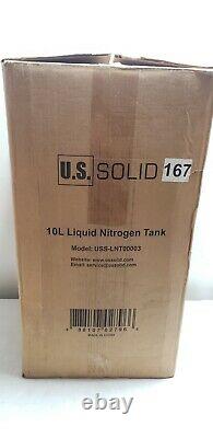 10 L Liquid Nitrogen Tank Cryogenic Dewar Container Tank Semen Tank U. S. Solid