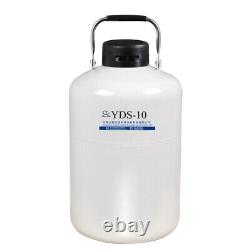 10 L Liquid Nitrogen Tank Cryogenic LN2 Container Dewar with Straps