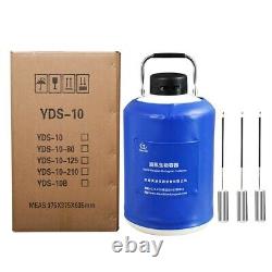 10 L Liquid Nitrogen Tank Cryogenic LN2 Container Dewar with Straps