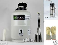 10 L Liquid Nitrogen Tank LN2 Dewar + 0.5 L Sprayer + 35cm 13.8 Cryogenic Glove