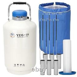 10L Liquid Nitrogen Container Cryogenic Container (LN2) Aluminum Alloy Liquid Ni