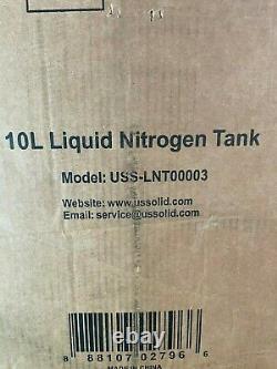 10L Liquid Nitrogen Cryogenic Dewar Container Tank Semen Tank LN2 Storage