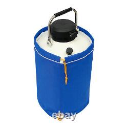 10L Liquid Nitrogen Tank Container LN2 Cryogenic Dewar Tank 2.64gal Biomedical