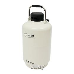 10L Liquid Nitrogen Tank Container LN2 Cryogenic Dewar Tank 2.64gal Biomedical