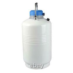 10L Liquid Nitrogen Tank Cryogenic Container LN2 Dewar+6Pcs Pails+Lock Cover