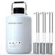10l Liquid Nitrogen Tank Cryogenic Container Ln2 Dewar With 6pcs Pails And Lo