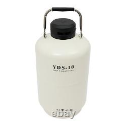 10L Liquid Nitrogen Tank Cryogenic Dewar Container Semen Tank Biomedical 2.64gal