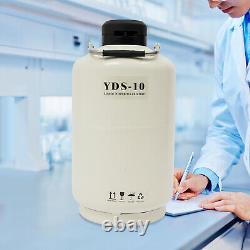 10L Liquid Nitrogen Tank Cryogenic Dewar Container Semen Tank Biomedical 2.64gal