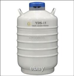 15 L Liquid Nitrogen Container Cryogenic LN2 Tank Dewar YDS-15 vl