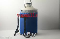 15 L Liquid Nitrogen Tank Cryogenic LN2 Container Dewar with Straps