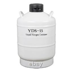 15 L Liquid Nitrogen Tank Cryogenic LN2 Container Dewar with Straps R