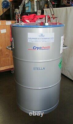 157 L 41 Gal. Liquid Nitrogen Dewar With Cryostat & More, Made in Germany -D8925