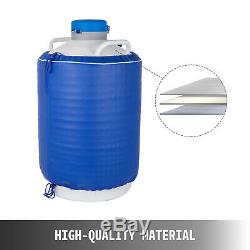 15L Liquid Nitrogen Tank Cryogenic Container LN2 Dewar+6Pcs Pails+Lock Cover