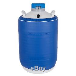 15L Liquid Nitrogen Tank Cryogenic Container LN2 Dewar+6Pcs Pails+Lock Cover