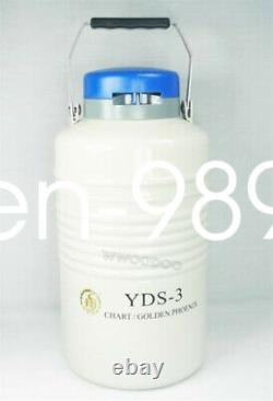 1PC 3L Liquid Nitrogen Container NEW Cryogenic LN2 Tank Dewar With Strap YDS- vb