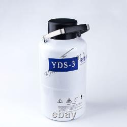 1PCS NEW YDS-3 3L Liquid Nitrogen Container LN2 Tank Dewar with Straps #D2