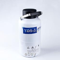 1PCS YDS-3 3L Liquid Nitrogen Container LN2 Tank Dewar with Straps
