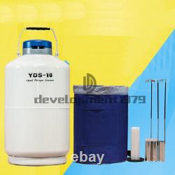 1pcs New YDS-10 10L Cryogenic Liquid Nitrogen Container LN2 Tank Dewar Straps