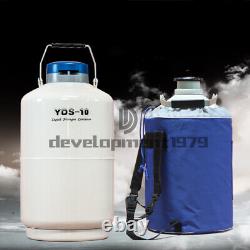 1pcs New YDS-10 10L Cryogenic Liquid Nitrogen Container LN2 Tank Dewar Straps