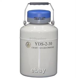 2 L Liquid Nitrogen Container Cryogenic LN2 Tank Dewar With Strap YDS-2-30 vp