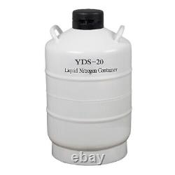 20 L Liquid Nitrogen Tank Cryogenic LN2 Container Dewar with Straps