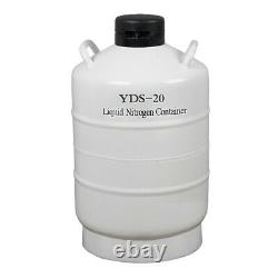 20 L Liquid Nitrogen Tank Cryogenic LN2 Container Dewar with Straps A