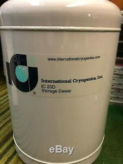 20L Liquid Nitrogen Storage Tank Dewar International Cryogenics IC-20D