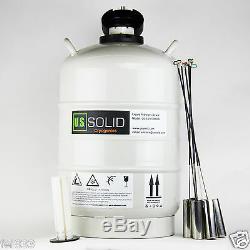 20L Liquid Nitrogen Tank LN2 Dewar Cryogenic Container U. S. Solid US Shipping