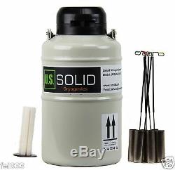 3 L Liquid Nitrogen Cryogenic Container Tank Dewar 6 Canisters U. S. Solid 25 days