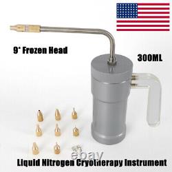 300ml Small Liquid Nitrogen Cryotherapy Instrument Freeze Sprayer Dewar Tank NEW