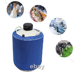 30L Liquid Nitrogen Container LN2 Storage Tank Cryo Dewar withCanisters Strap