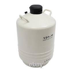 30L Liquid Nitrogen Container LN2 Storage Tank Cryo Dewar withCanisters Strap