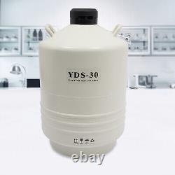 30L Liquid Nitrogen Container LN2 Storage Tank Cryo Dewar withCanisters Strap