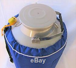 30L Liquid Nitrogen LN2 Storage Tank Container Cryo Dewar Wide 8 Mouth Neck New