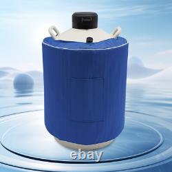 30L Liquid Nitrogen LN2 Storage Tank Container Cryo Dewar w Canisters Strap New
