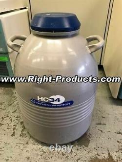 34L Liquid Nitrogen Dewar Taylor-Wharton HC34 Cryogenic Storage Tank