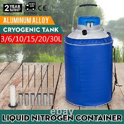 3L 6L 10L 15L 20L 30L Liquid Nitrogen Aluminum Container Tank Cryogenic Dewar