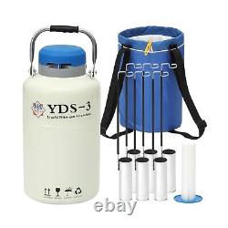 3L Liquid Nitrogen Container Cryogenic Container (LN2) Aluminum Alloy Liquid