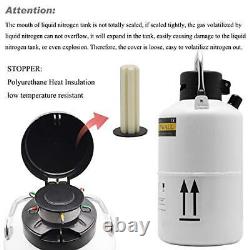 3L Liquid Nitrogen Container Cryogenic Container LN2 Tank Aluminum Alloy Dewa