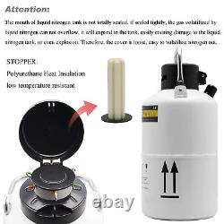 3L Liquid Nitrogen Container Cryogenic Container LN2 Tank Aluminum Alloy Dewar L