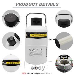 3L Liquid Nitrogen Container Cryogenic Container LN2 Tank Aluminum Alloy Dewar L