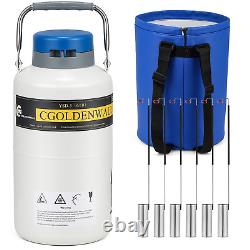 3L Liquid Nitrogen Container Cryogenic Container LN2 Tank Aluminum Alloy Dewar L