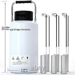 3L Liquid Nitrogen Container LN2 Tank Dewar Cryogenic Container Aluminum Alloy