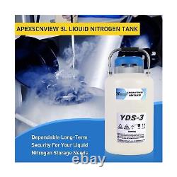 3L Liquid Nitrogen Tank, Aluminum Alloy Cryogenic Container Liquid Nitrogen 