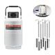 3l Liquid Nitrogen Tank Aluminum Alloy Ln2 Dewar Container With 6 Canisters Fo