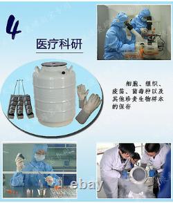 3L Protable Cryogenics Liquid Nitrogen Container Cryogenic LN2 Tank Dewar +Cover