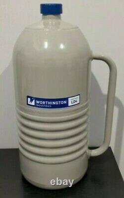 4 Liter Liquid Nitrogen Dewar LN2 Tank Cryo Worthington LD4 WARRANTY