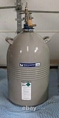 50 Liter Liquid Nitrogen Dewar with Withdrawal Head LN2 Tank Cryo WARRANTY