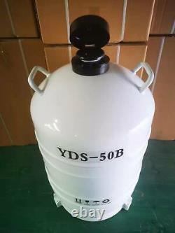 50L Liquid Nitrogen Cryogenic Container Tank Dewar 6 Canisters 220 Days